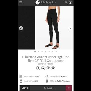 luluemon wunder under high rise leggings